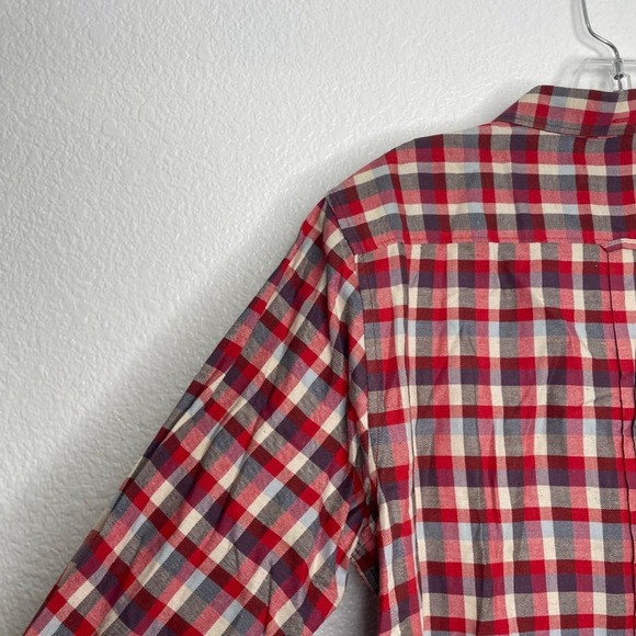 Ben Sherman Mens Red White Blue Plaid Button Down Long Sleeve Shirt Small - Picture 13 of 16